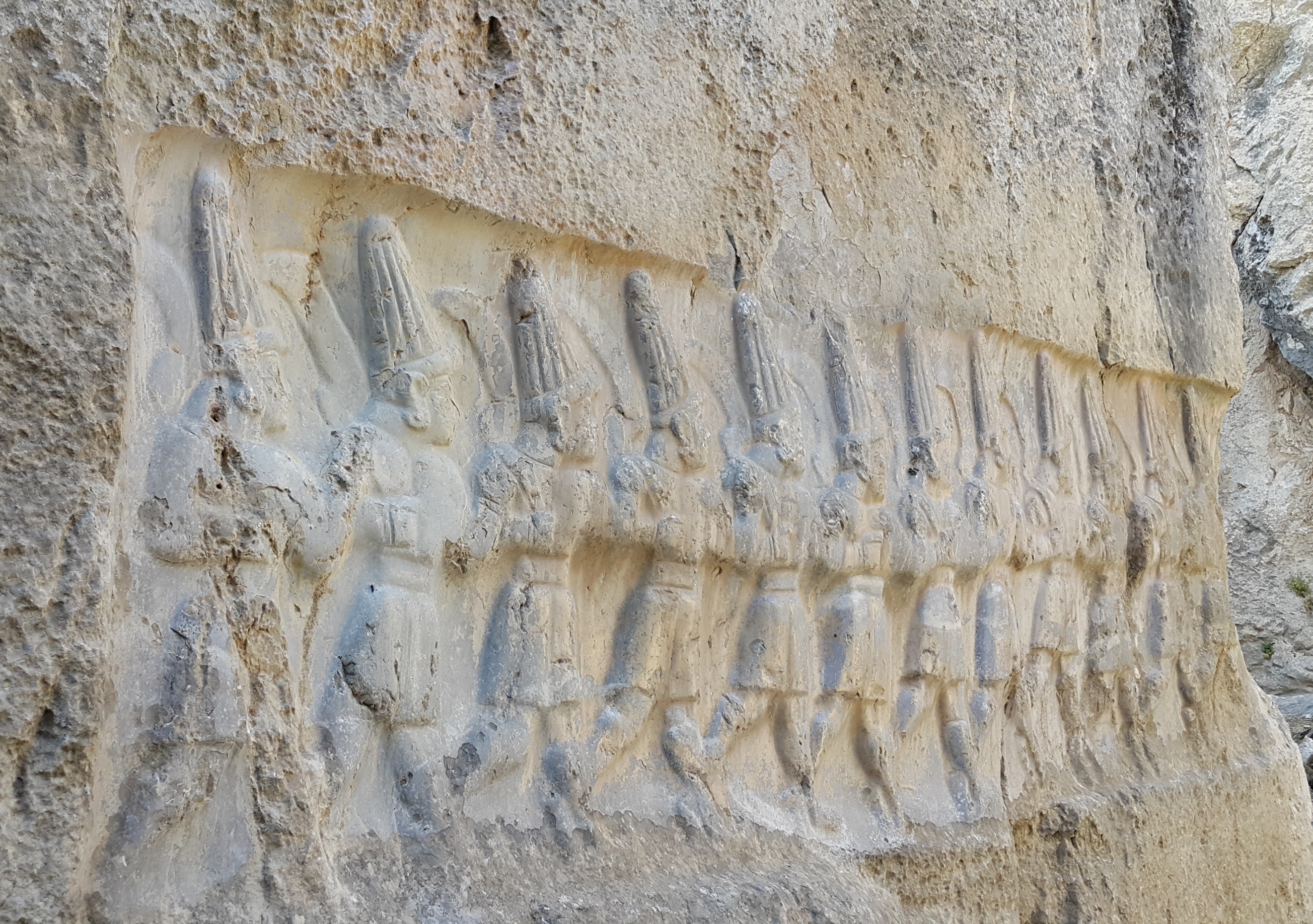 Relief of Twelve Underground Gods on the wall of Yazilikaya 